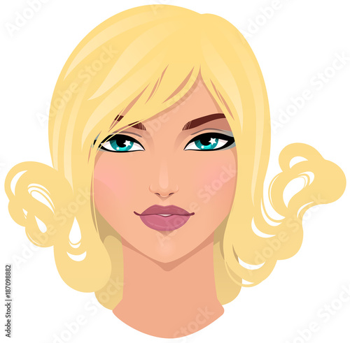 Portrait of beautiful blonde girl