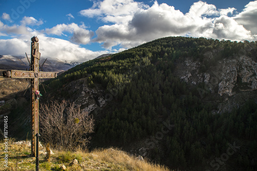Croce di montagna, Pescina, Abruzzo, Italia
