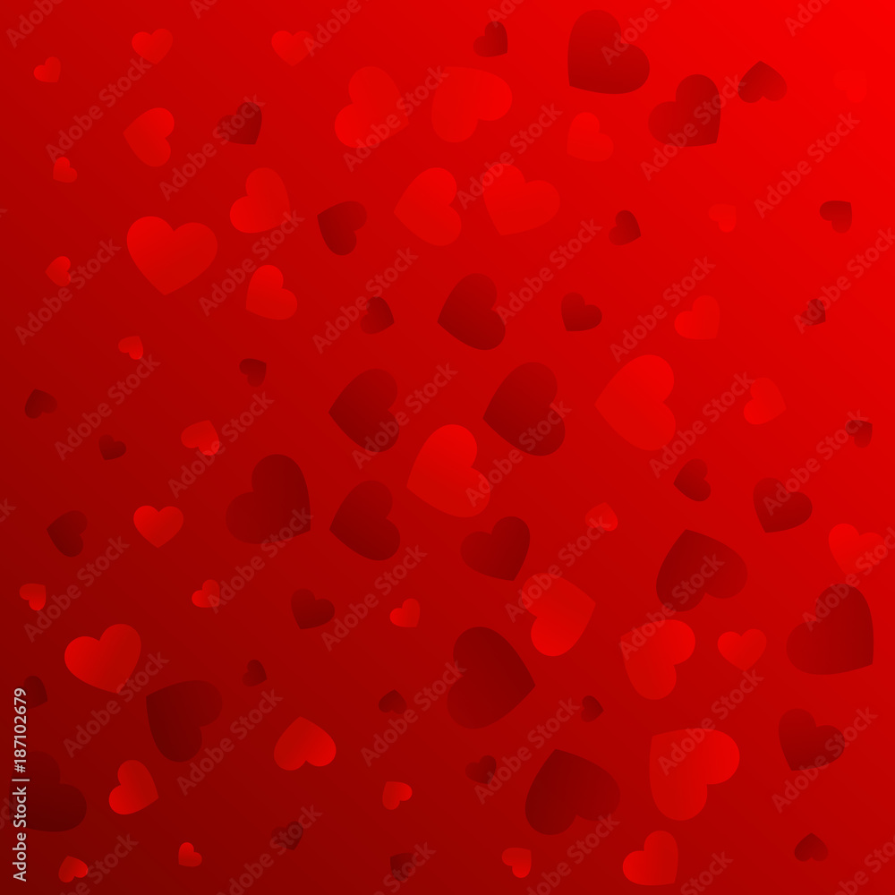 love red background pattern design