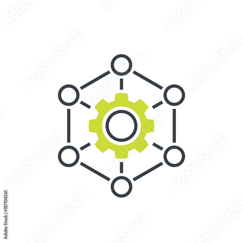 outsourcing, production icon on white