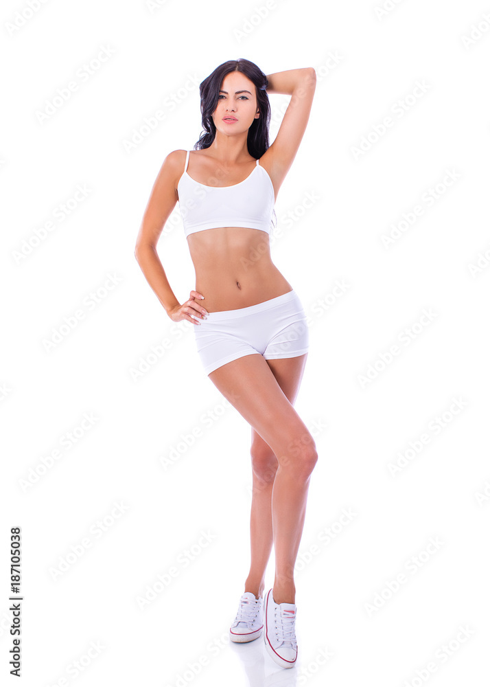 Portrait full length of young woman Portrait full length of young woman