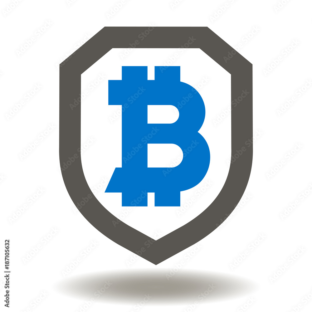 Crypto shield icon cash in mail bitcoins value