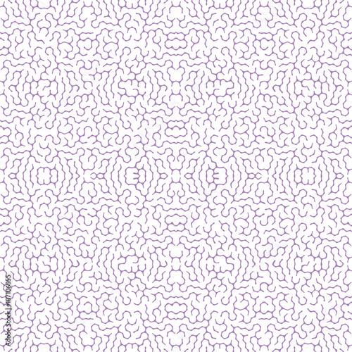 Irregular seamless pattern. Tileable abstract maze design. Labyrinth backround, vector illustration.