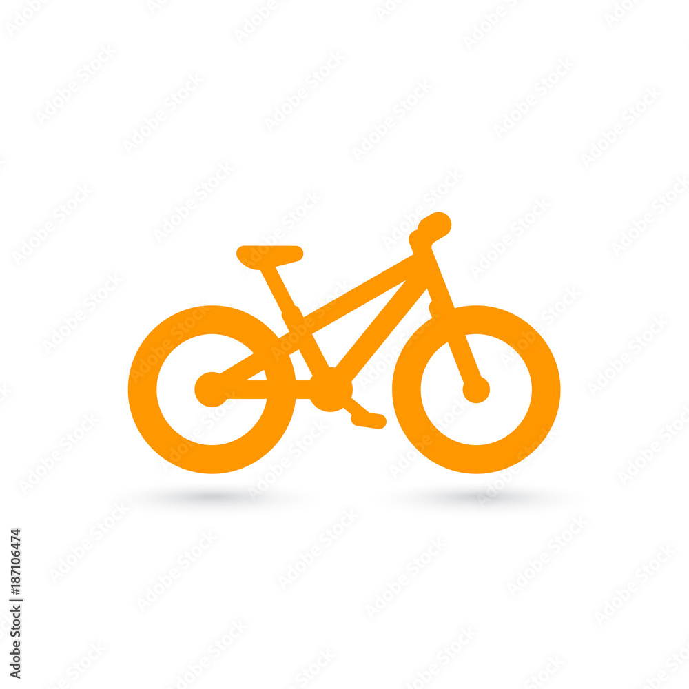 Fat bike icon, isolated on white