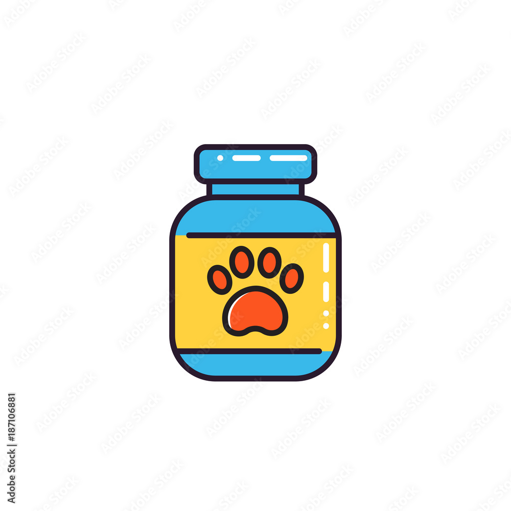 Pet food icon on white Pet food icon on white