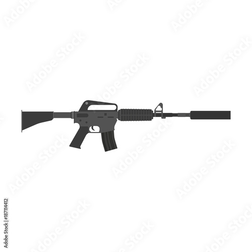 Gun vector rilfe assault illustration