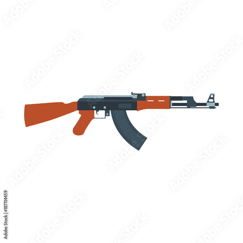 Rifle gun assault vector weapon illustration