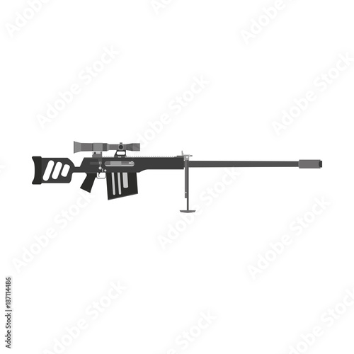 Rifle sniper vector gun icon 