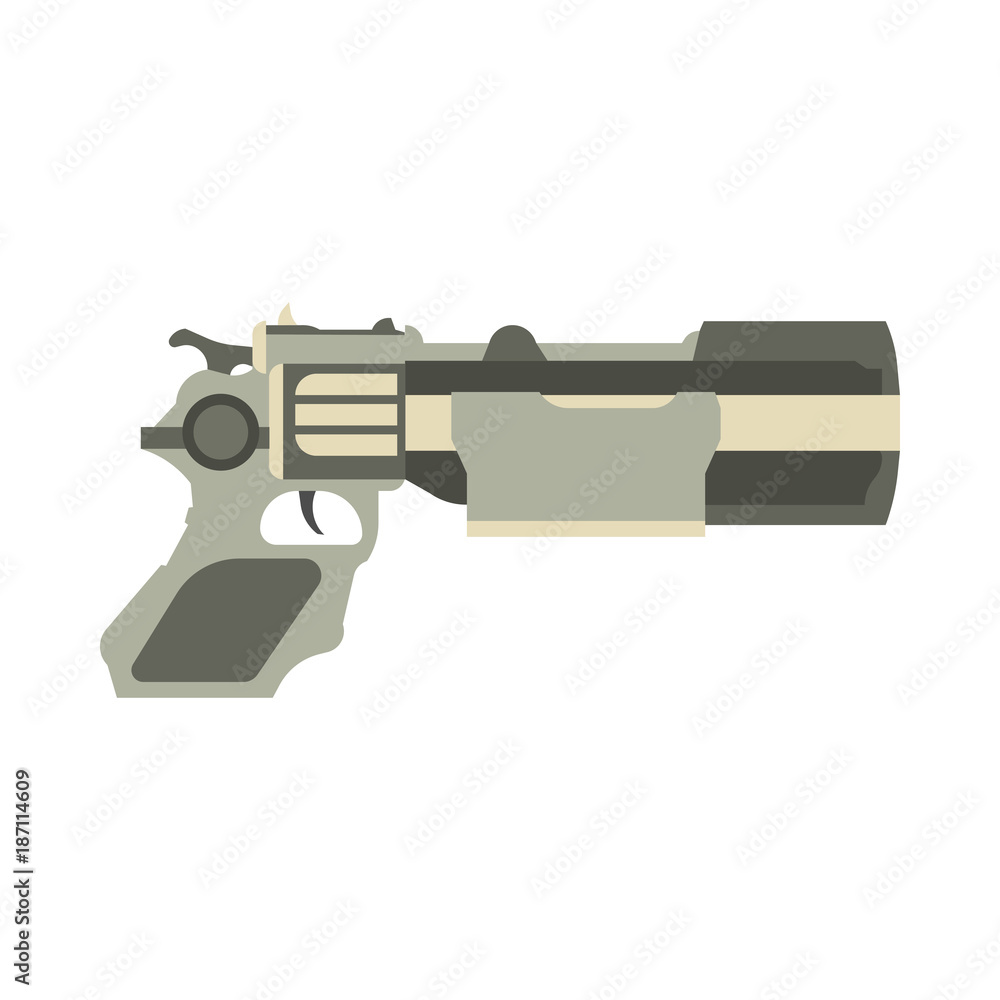 Gun futuristic vector laser illustration