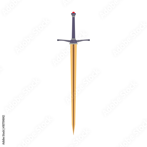 Sword medieval vector knight icon