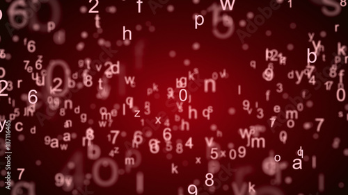 Image of Abstract network with letters
