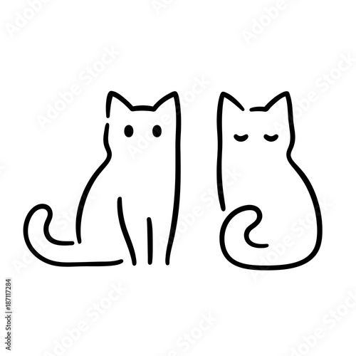 Minimal cat drawing