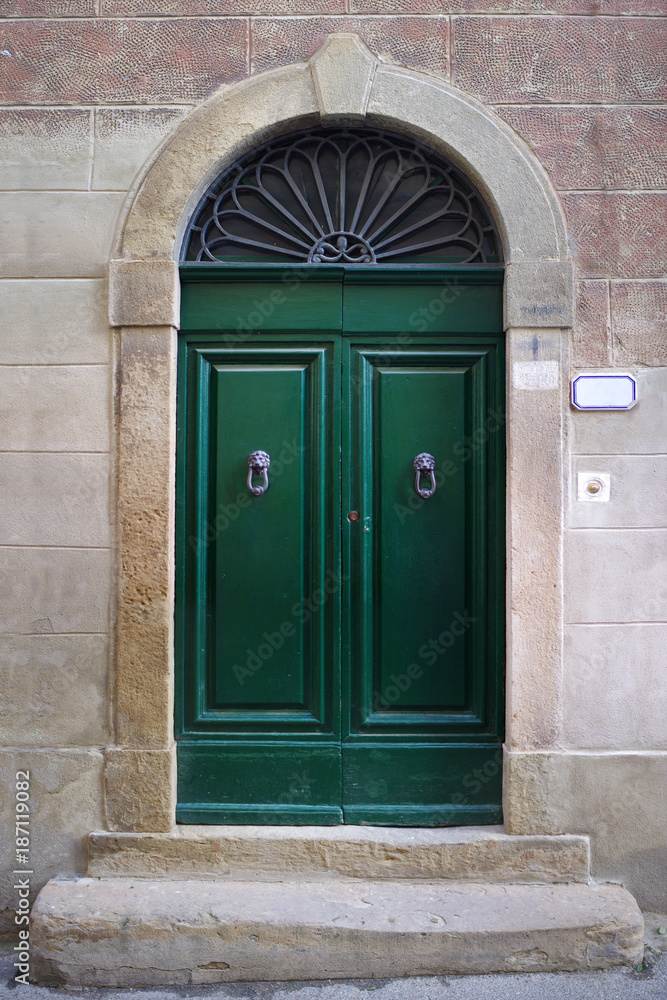 ancient wooden door of historic building ancient wooden door of historic building