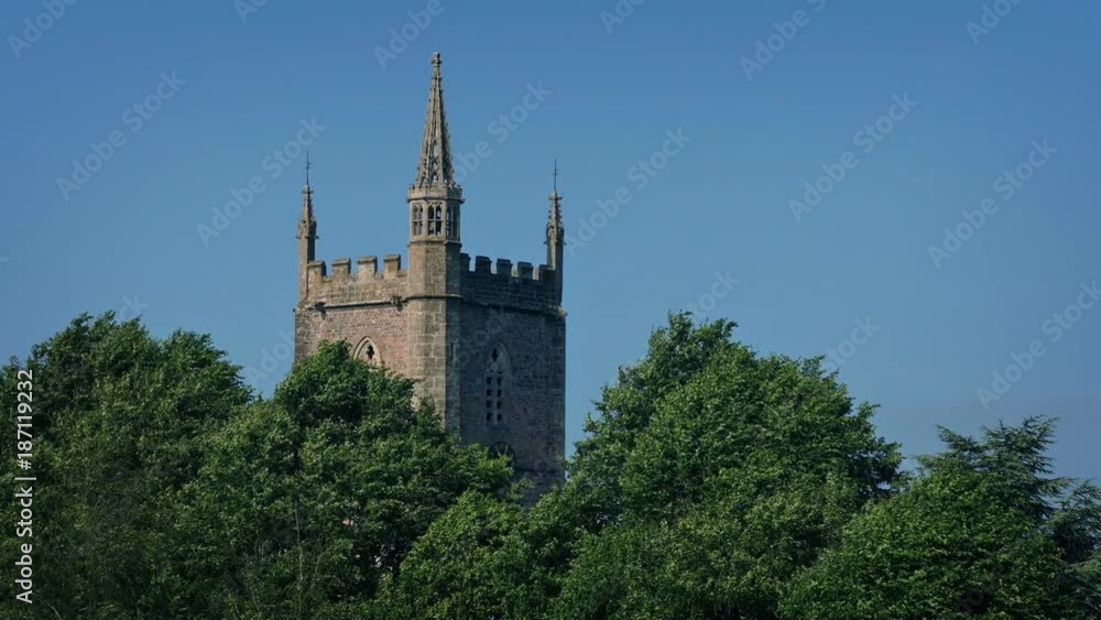 Summer To Winter Transition With Church And Trees Summer To Winter Transition With Church And Trees