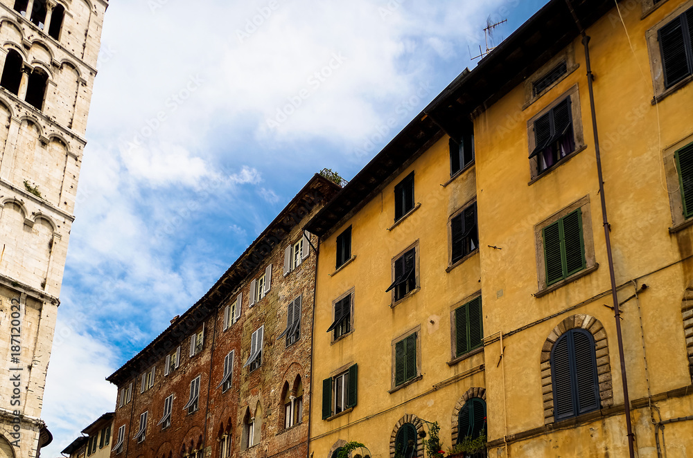 Town Houses in Lucca, Province of Lucca, Tuscany, Italy