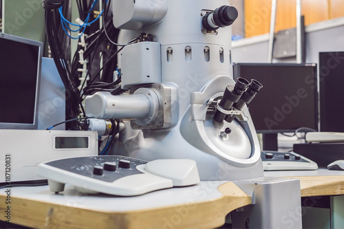Fotografie transmission electron microscope in a scientific laboratory