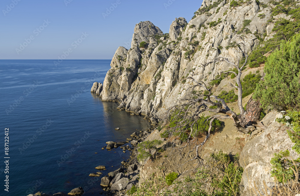 Rocks on the Black Sea coast.