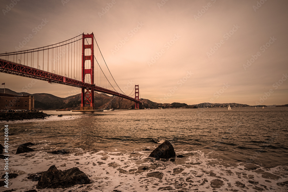 Obraz premium beau ciel sur San Francisco