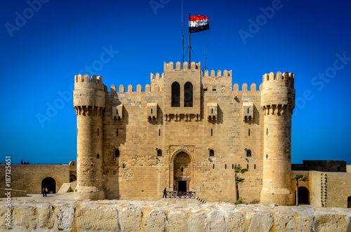 Obraz na płótnie The Citadel of Qaitbay In Alexandria, Egypt