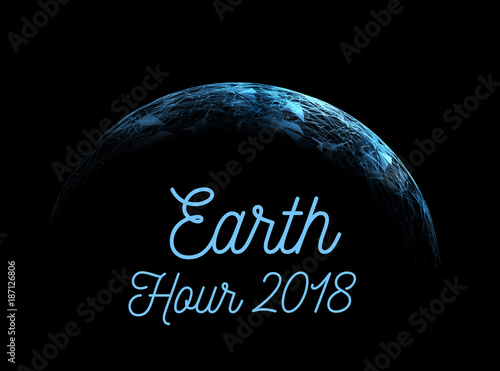 The Earth Hour is an international action calling for the switching off of light for one hour for environmental assistance to planet Earth. Vector illustration