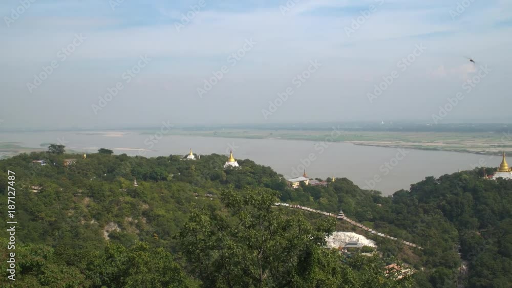 Panorama of Sagaing, Myanmar