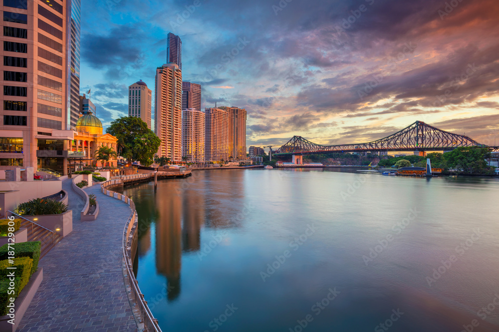 Brisbane. Cityscape image of Brisbane skyline, Australia during sunrise.