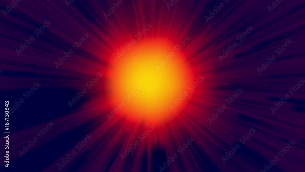 Big Animated Sun With Rays Shining Background Big Animated Sun With Rays Shining Background