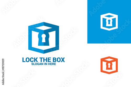 Lock  The Box Logo Template Design
