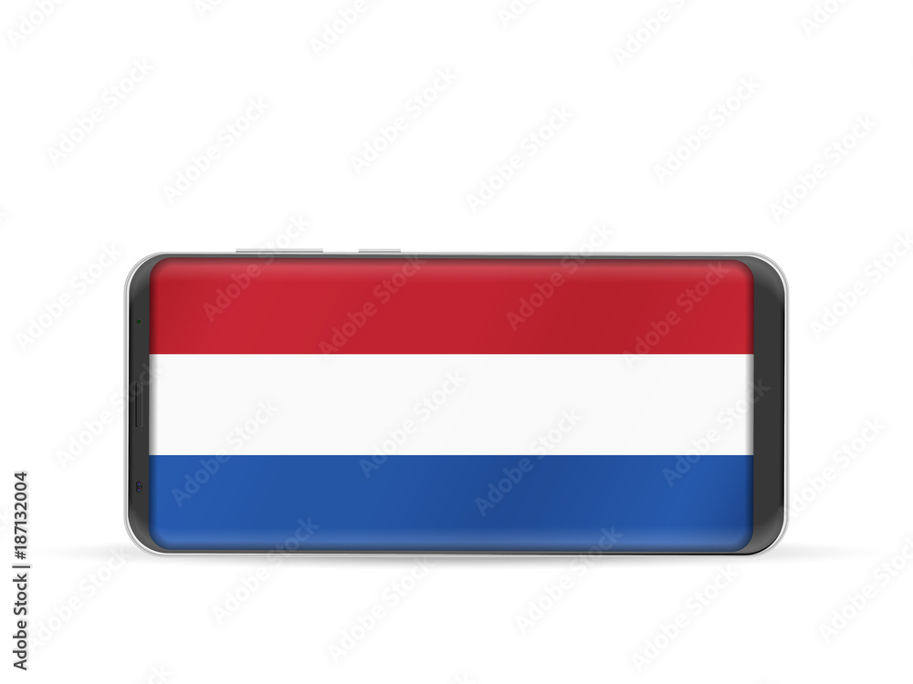 Smart phone Netherlands flag Smart phone Netherlands flag