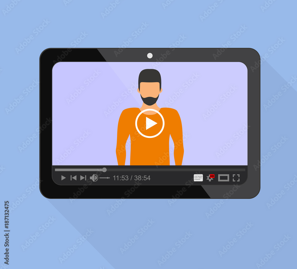 Distance learning, webinar, online conference, lectures in internet. Online presentation. Vector illustration. Distance learning, webinar, online conference, lectures in internet. Online presentation. Vector illustration.