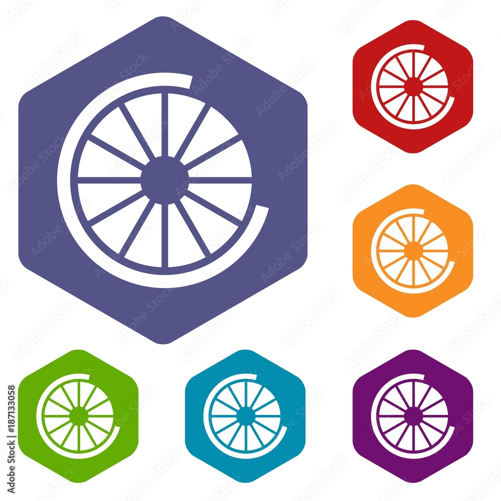 Sign incomplete download icons set Sign incomplete download icons set