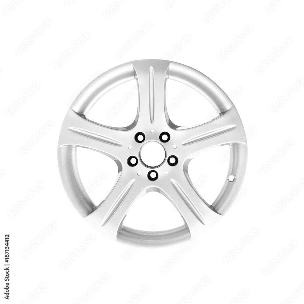 Car wheel on a white background Car wheel on a white background
