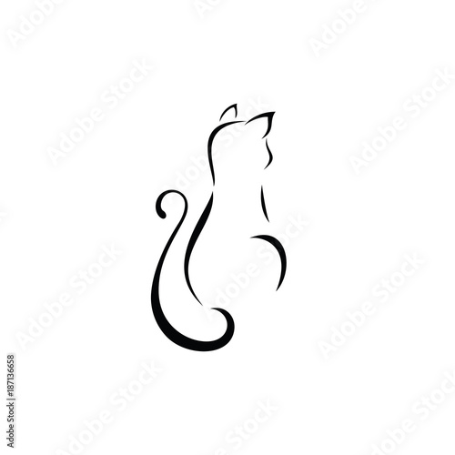 simple cat line art