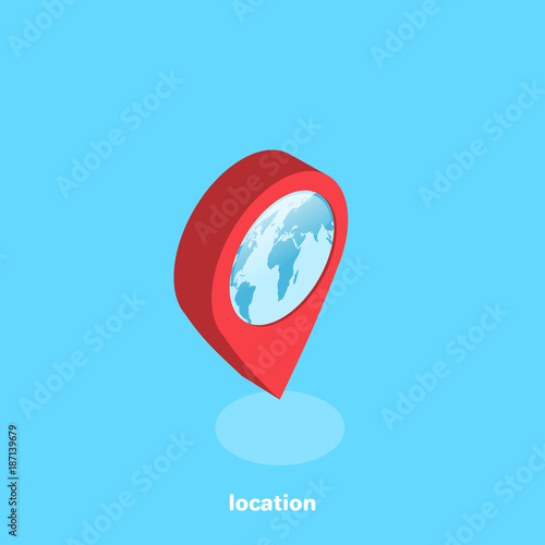 Free Download  globe at the position of something important, an isometric image - GFXLoad