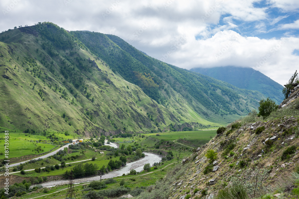 Baksan gorge in the Caucasus mountains in Russia Baksan gorge in the Caucasus mountains in Russia