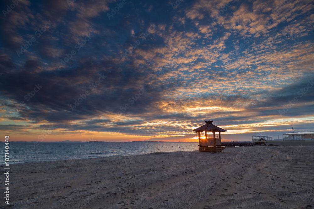 Beautiful empty beach at sunset Beautiful empty beach at sunset