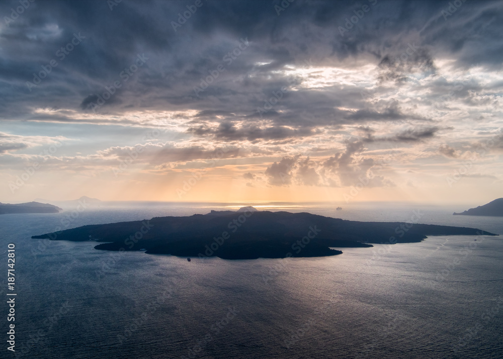 Sunset on Santorini. Greece.