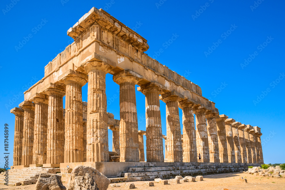 Selinunte, Italy, Sicily. Ancient Greek city on the south coast of Sicily, Italy. Acropolis of Selinunte.