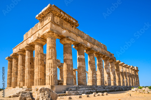 Selinunte, Italy, Sicily. Ancient Greek city on the south coast of Sicily, Italy. Acropolis of Selinunte.