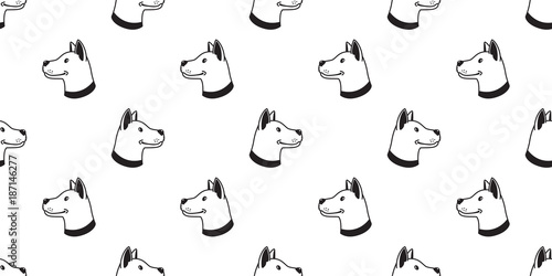 Dog Seamless Pattern vector bulldog hound wallpaper tile background isolated