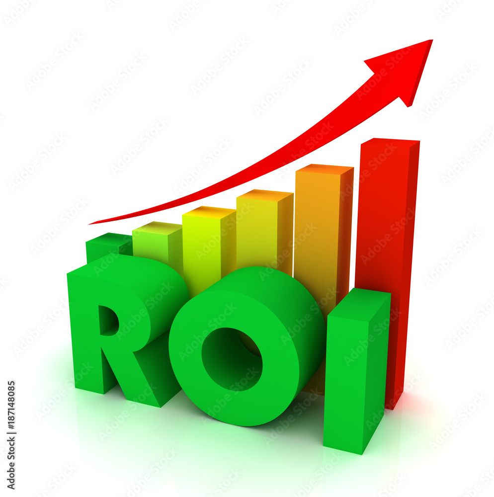 return on investment roi concept 3d illustration return on investment roi concept 3d illustration