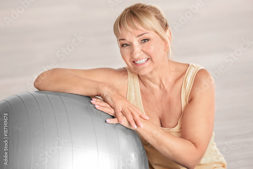 Sporty mature woman after t...
