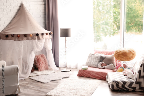 Interior of child room with...