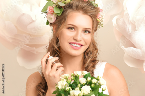 Beautiful young woman with ...