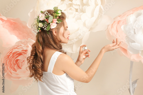Beautiful young woman with ...