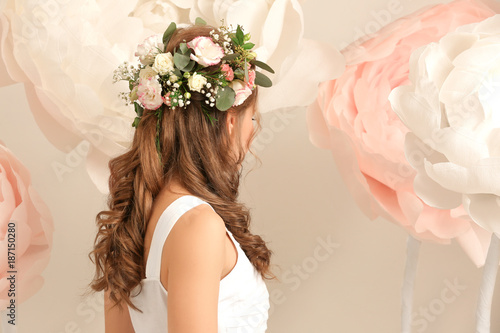 Beautiful young woman with ...