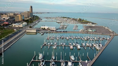Corpus Christi Texas Marina Downtown Aerial photo