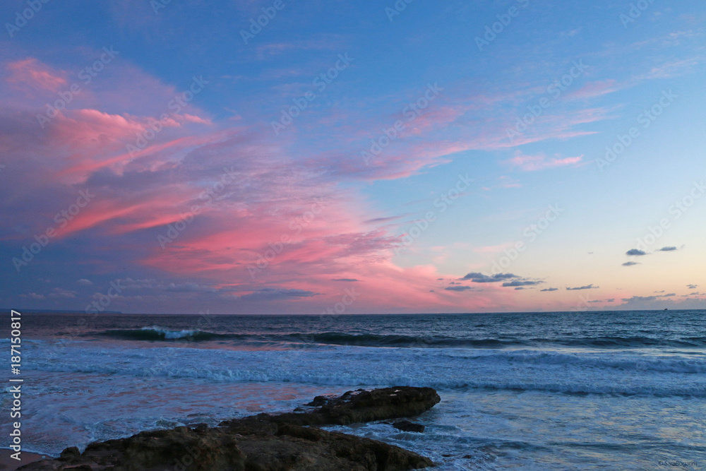 Pink Sky Blue Sea