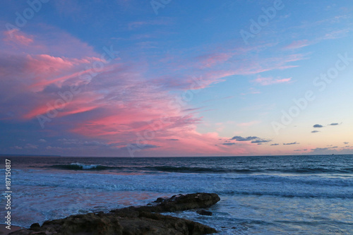 Pink Sky Blue Sea