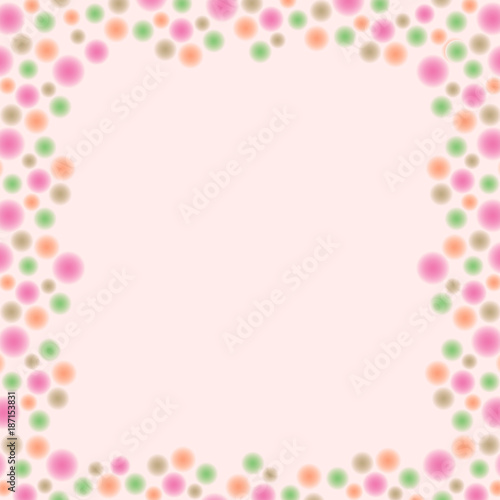a frame of blurred balls in pink tones © DRUIDSS